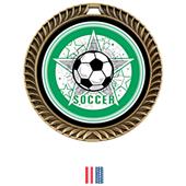 Hasty Award Crest Soccer Medal All-Star M-8650S