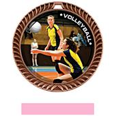 Hasty Awards Crest Volleyball Medal P.R.1 M-8650V Hasty Awards Crest Volleyball Medal P.R.1 M-8650V