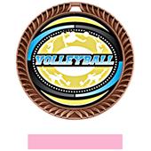 Hasty Award Crest Volleyball Medal Classic M-8650V Hasty Award Crest Volleyball Medal Classic M-8650V