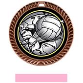 Awards Crest Volleyball Medal Bust-Out M-8650V Awards Crest Volleyball Medal Bust-Out M-8650V
