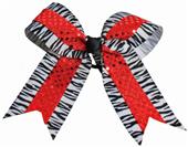 Pizzazz Zebra Sequin Hair Bow Pizzazz Zebra Sequin Hair Bow