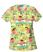 Cherokee Scrub HQ Womens Mock Wrap Scrub Top