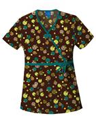 Cherokee Scrub HQ Womens Mock Wrap Top