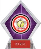 Awards All-Star Softball Purple Diamond Ice Trophy