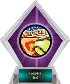 Award Americana Softball Purple Diamond Ice Trophy