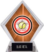 Awards All-Star Softball Orange Diamond Ice Trophy