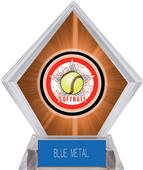Awards All-Star Softball Orange Diamond Ice Trophy
