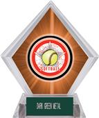 Awards All-Star Softball Orange Diamond Ice Trophy