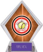Awards All-Star Softball Orange Diamond Ice Trophy