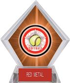 Awards All-Star Softball Orange Diamond Ice Trophy