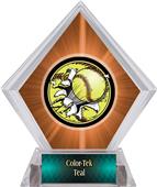 Awards Bust-Out Softball Orange Diamond Ice Trophy Awards Bust-Out Softball Orange Diamond Ice Trophy