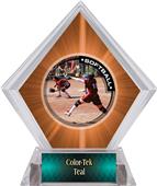 Awards P.R.1 Softball Orange Diamond Ice Trophy