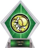Awards Bust-Out Softball Green Diamond Ice Trophy