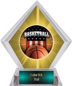 Award Patriot Basketball Yellow Diamond Ice Trophy Award Patriot Basketball Yellow Diamond Ice Trophy