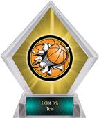 Bust-Out Basketball Yellow Diamond Ice Trophy Bust-Out Basketball Yellow Diamond Ice Trophy