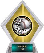 Awards Bust-Out Baseball Yellow Diamond Ice Trophy