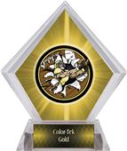 Awards Bust-Out Football Yellow Diamond Ice Trophy Awards Bust-Out Football Yellow Diamond Ice Trophy