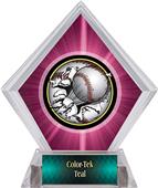 Awards Bust-Out Baseball Pink Diamond Ice Trophy