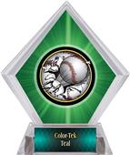 Awards Bust-Out Baseball Green Diamond Ice Trophy