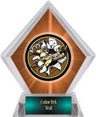 Awards Bust-Out Football Orange Diamond Ice Trophy Awards Bust-Out Football Orange Diamond Ice Trophy