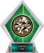 Awards Bust-Out Football Green Diamond Ice Trophy Awards Bust-Out Football Green Diamond Ice Trophy