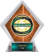 Awards Classic Soccer Orange Diamond Ice Trophy Awards Classic Soccer Orange Diamond Ice Trophy