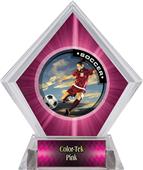 P.R. Female Soccer Pink Diamond Ice Trophy