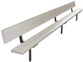 First Team Fixed Aluminum Bench With Backrest First Team Fixed Aluminum Bench With Backrest