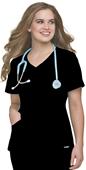 Landau Misses & Womens Crossover Tunic Scrub Top