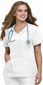 Landau Misses & Womens Crossover Tunic Scrub Top