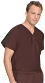 Landau Mens Contrast Color Scrub Top