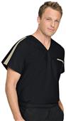 Landau Mens Contrast Color Scrub Top