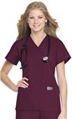 Landau ScrubZone Misses/Womens Faux Wrap Scrub Top