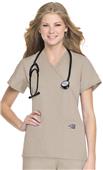 Landau ScrubZone Misses/Womens Faux Wrap Scrub Top