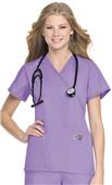 Landau ScrubZone Misses/Womens Faux Wrap Scrub Top