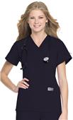 Landau ScrubZone Misses/Womens Faux Wrap Scrub Top