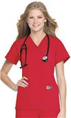 Landau ScrubZone Misses/Womens Faux Wrap Scrub Top