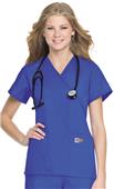 Landau ScrubZone Misses/Womens Faux Wrap Scrub Top