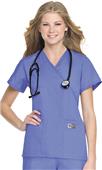 Landau ScrubZone Misses/Womens Faux Wrap Scrub Top