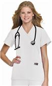 Landau ScrubZone Misses/Womens Faux Wrap Scrub Top