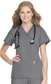 Landau ScrubZone Misses/Womens Faux Wrap Scrub Top