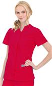 Landau ScrubZone Misses/Women Snap Front Scrub Top