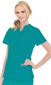 Landau ScrubZone Misses/Women Snap Front Scrub Top Landau ScrubZone Misses/Women Snap Front Scrub Top