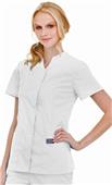 Landau ScrubZone Misses/Women Snap Front Scrub Top