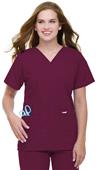 Landau Misses & Womens V-Neck Tunic Scrub Top Landau Misses & Womens V-Neck Tunic Scrub Top
