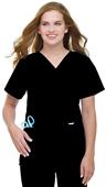 Landau Misses & Womens V-Neck Tunic Scrub Top