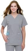 Landau Misses & Womens V-Neck Tunic Scrub Top Landau Misses & Womens V-Neck Tunic Scrub Top