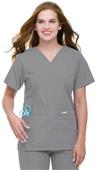 Landau Misses & Womens V-Neck Tunic Scrub Top Landau Misses & Womens V-Neck Tunic Scrub Top