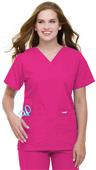 Landau Misses & Womens V-Neck Tunic Scrub Top Landau Misses & Womens V-Neck Tunic Scrub Top