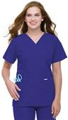 Landau Misses & Womens V-Neck Tunic Scrub Top Landau Misses & Womens V-Neck Tunic Scrub Top